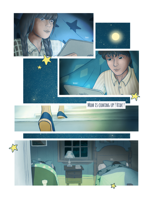 Print A3 - Playing past bed time